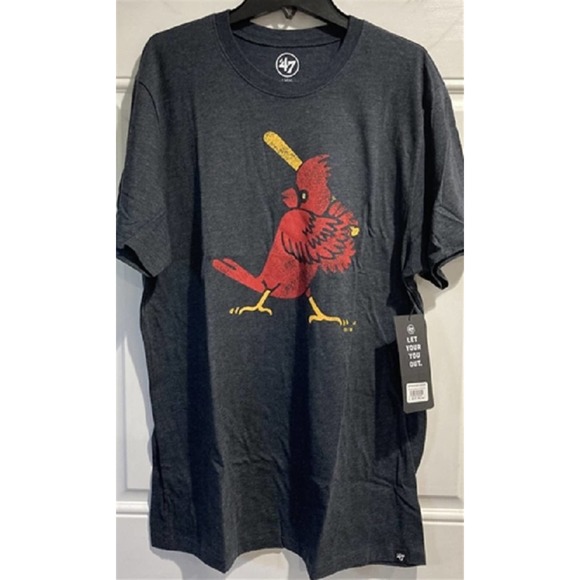 MLB Cardinals Retro T Shirt XL Men's Slate Grey St Louis Throwback Tee Big New - Picture 3 of 3